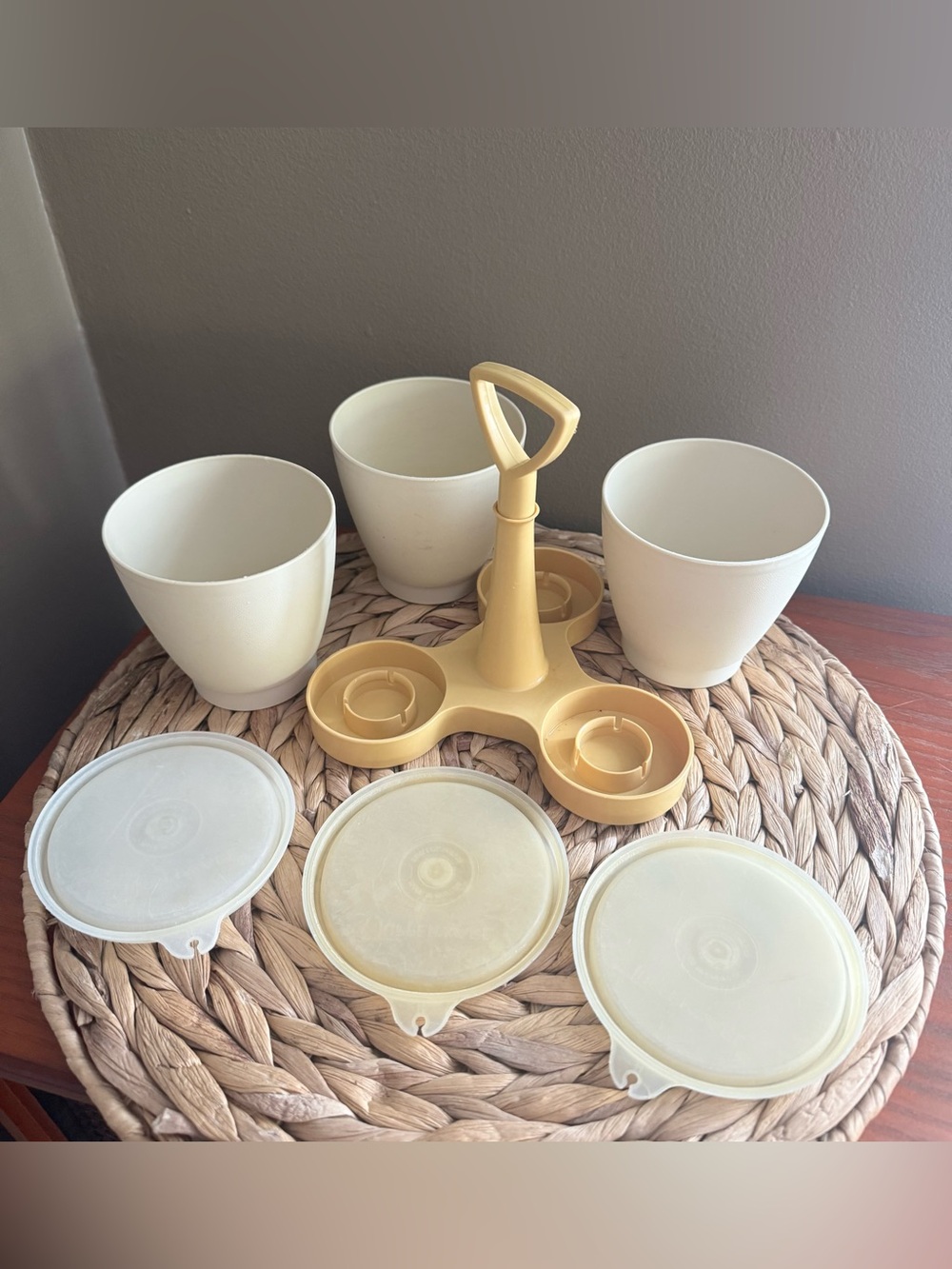 2/$20 Mix & Match ListingsVintage Tupperware Trio Condiment Container - With Lid